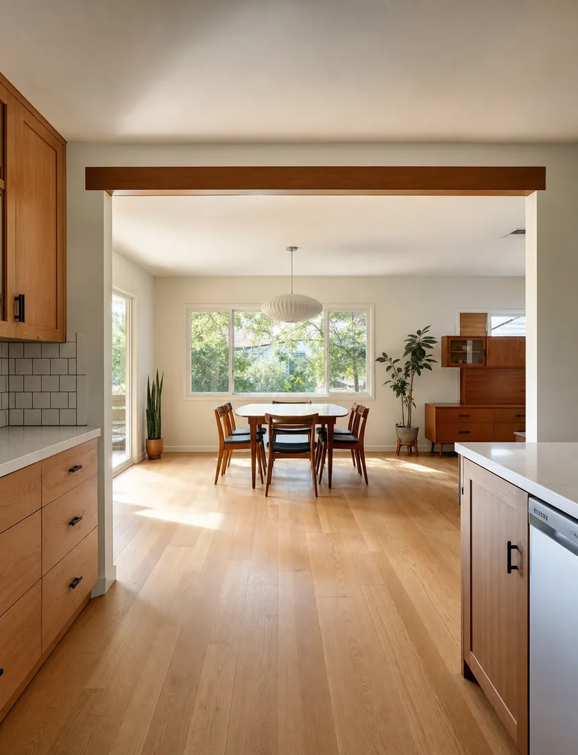 Open concept kitchen remodel in a Holland Ohio ranch home