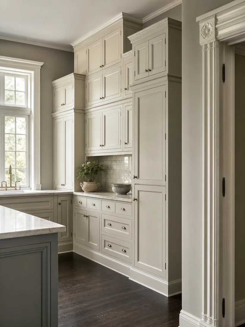 Ceiling-height cabinetry matched to original millwork in an Ottawa Hills Ohio kitchen