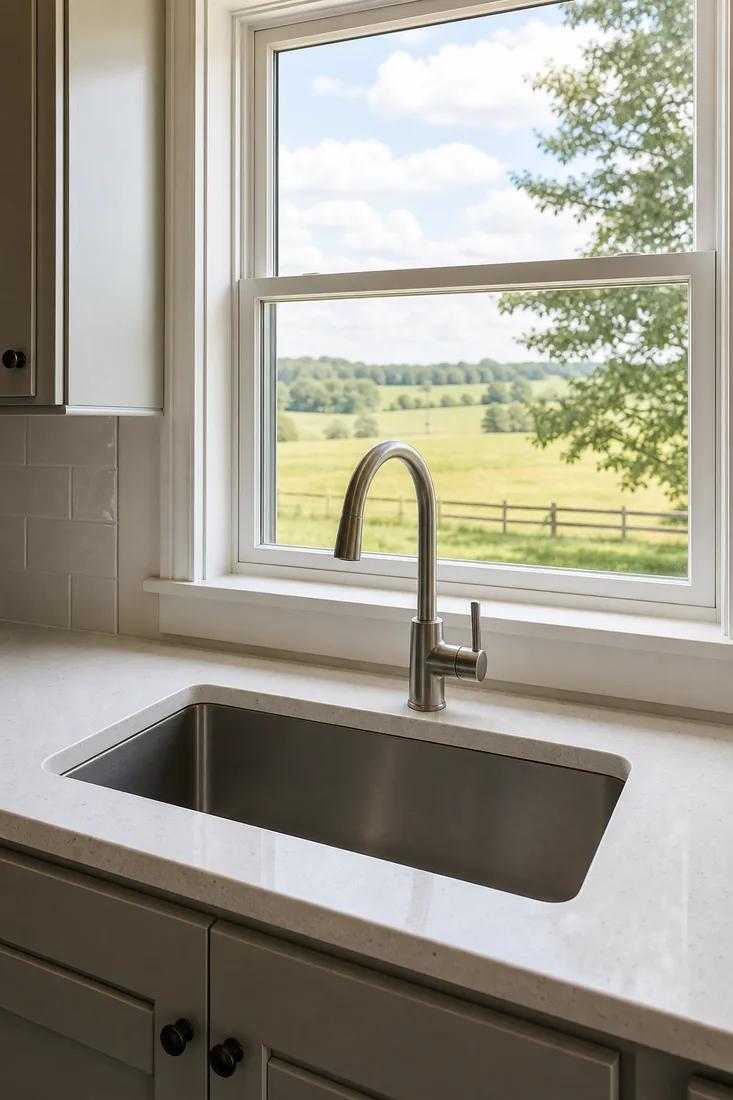 Kitchen sink and countertop in a Whitehouse Ohio home on well water
